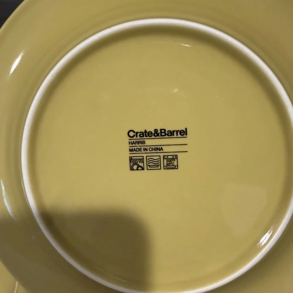 Crate&Barrel Harris Green salad plates
